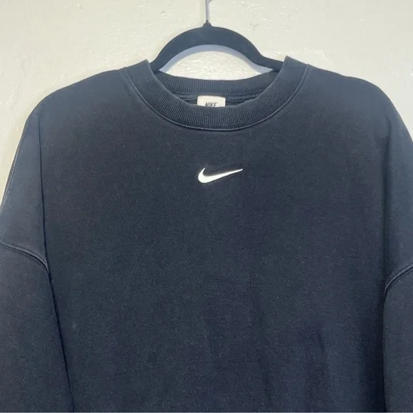 Nike Sportswear Phoenix Fleece Oversized Cropped Sweatshirt Black L Streetwear - Picture 3 of 11